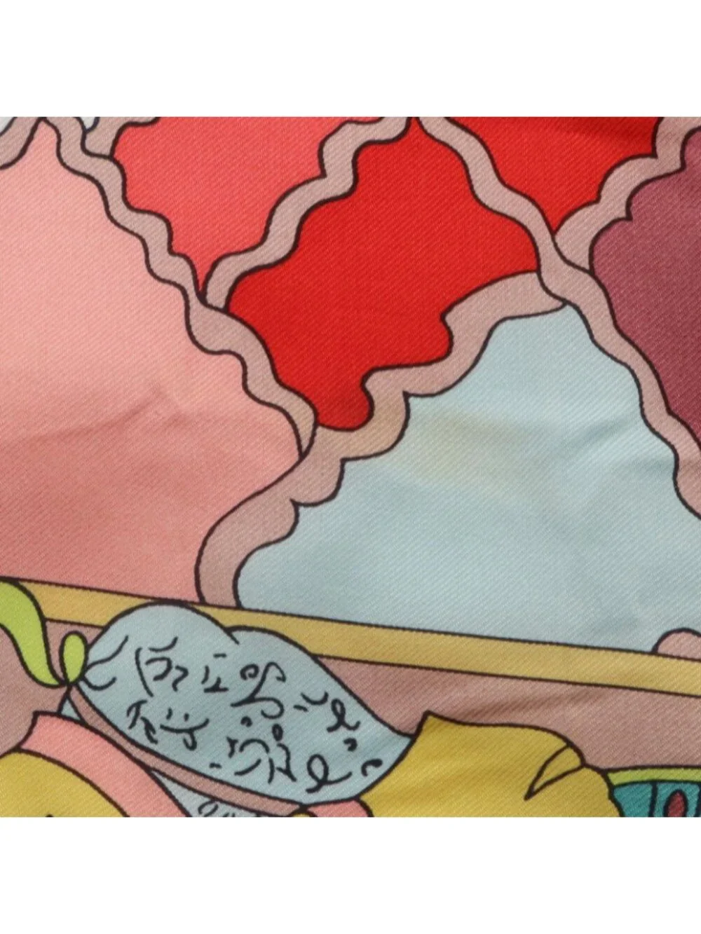 Hermes Scarf Carre Geant 140 Silk Twill Fantaisies Indiennes Orange